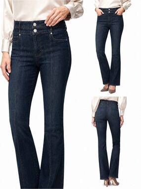 WHBM Extra High-Rise Skinny Flare Jeans – Dark Wash – Size 14R